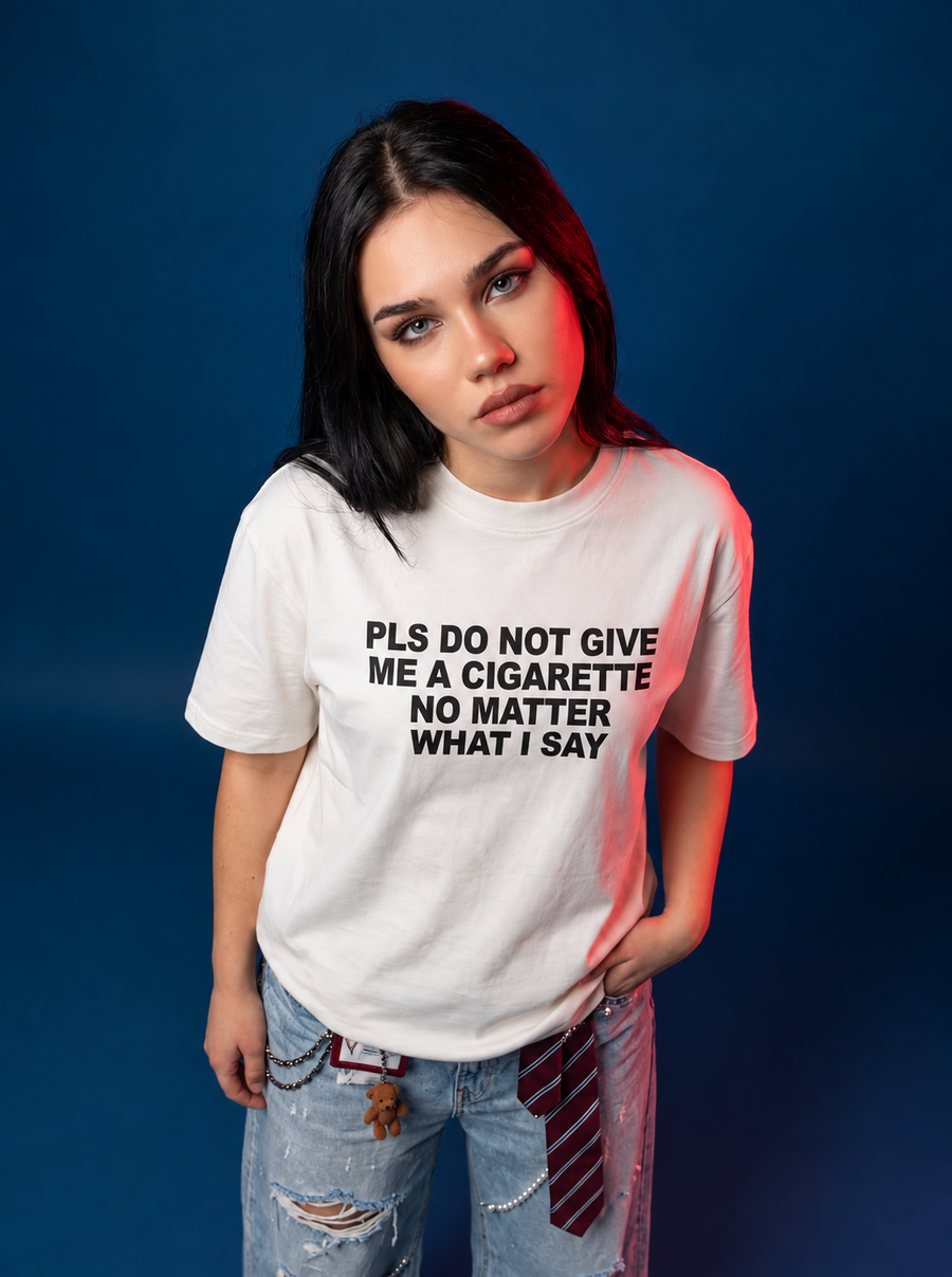 Please Don’t Give Me a Cigarette Boxy T-Shirt