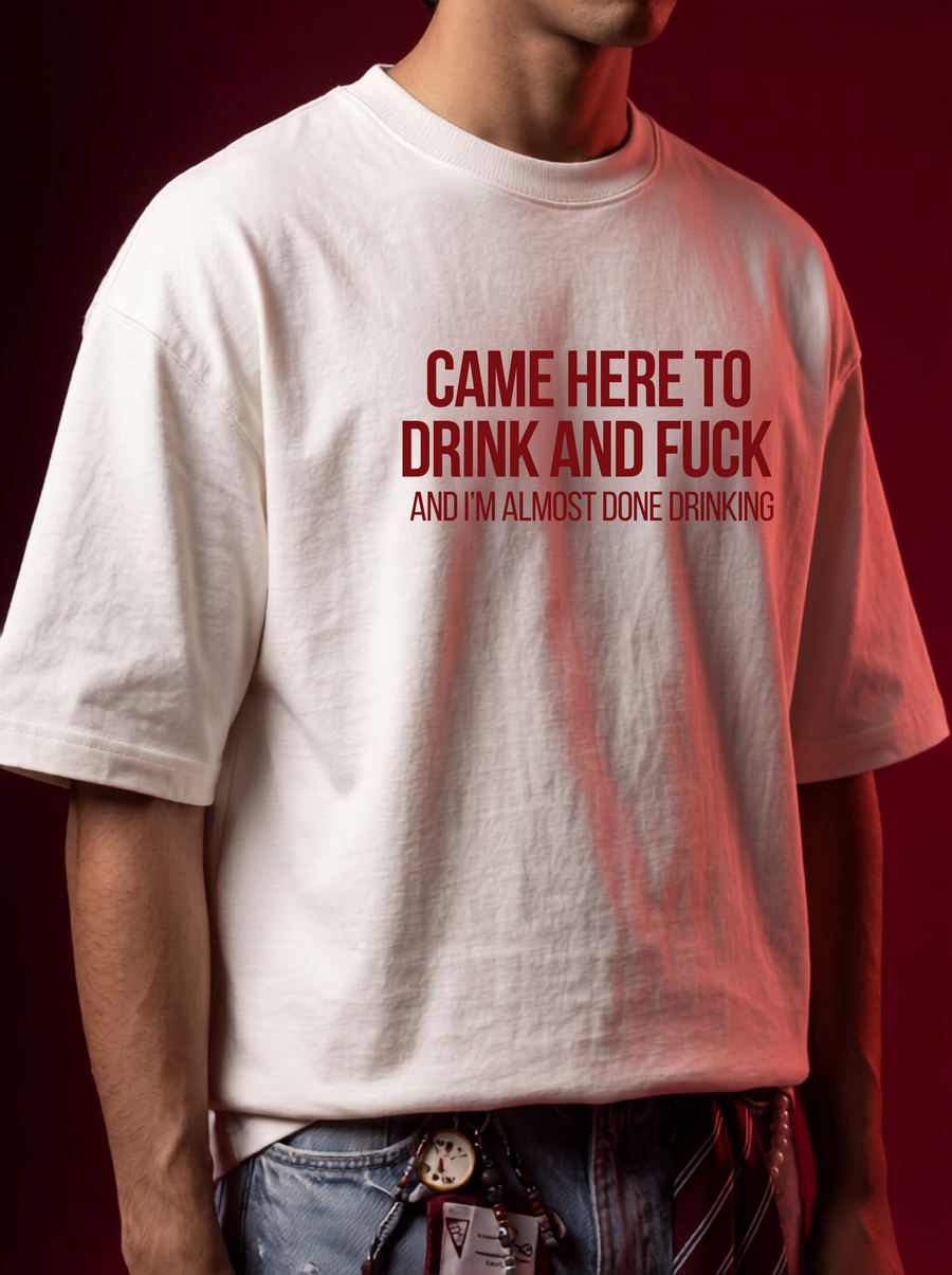 Almost Done Drinking Boxy T-Shirt