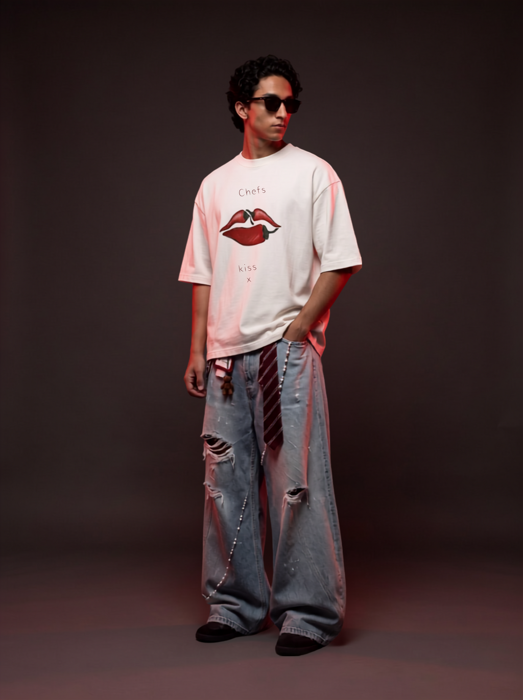 CHEF’S KISS – Lips Graphic Oversized T-Shirt